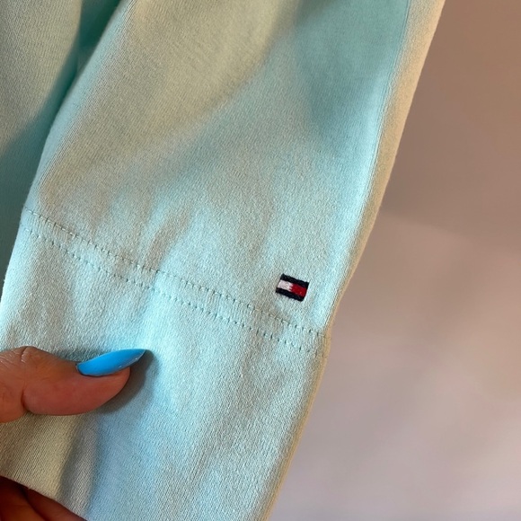 TOMMY HILFIGER women’s button up 100% SOFT COTTON cardigan V neck 3.4 sleeve Med - Picture 3 of 11